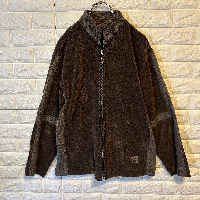 [Track jacket velour fabric vintage CITY color brown