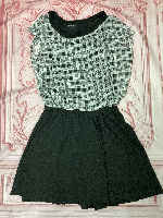 Dress Short Size M Black Check