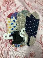 Short socks, set of 4, polka dots, size 21-25cm, women's