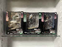 Set of 3 figures of the advancing giants Eren, Mikasa, Levi